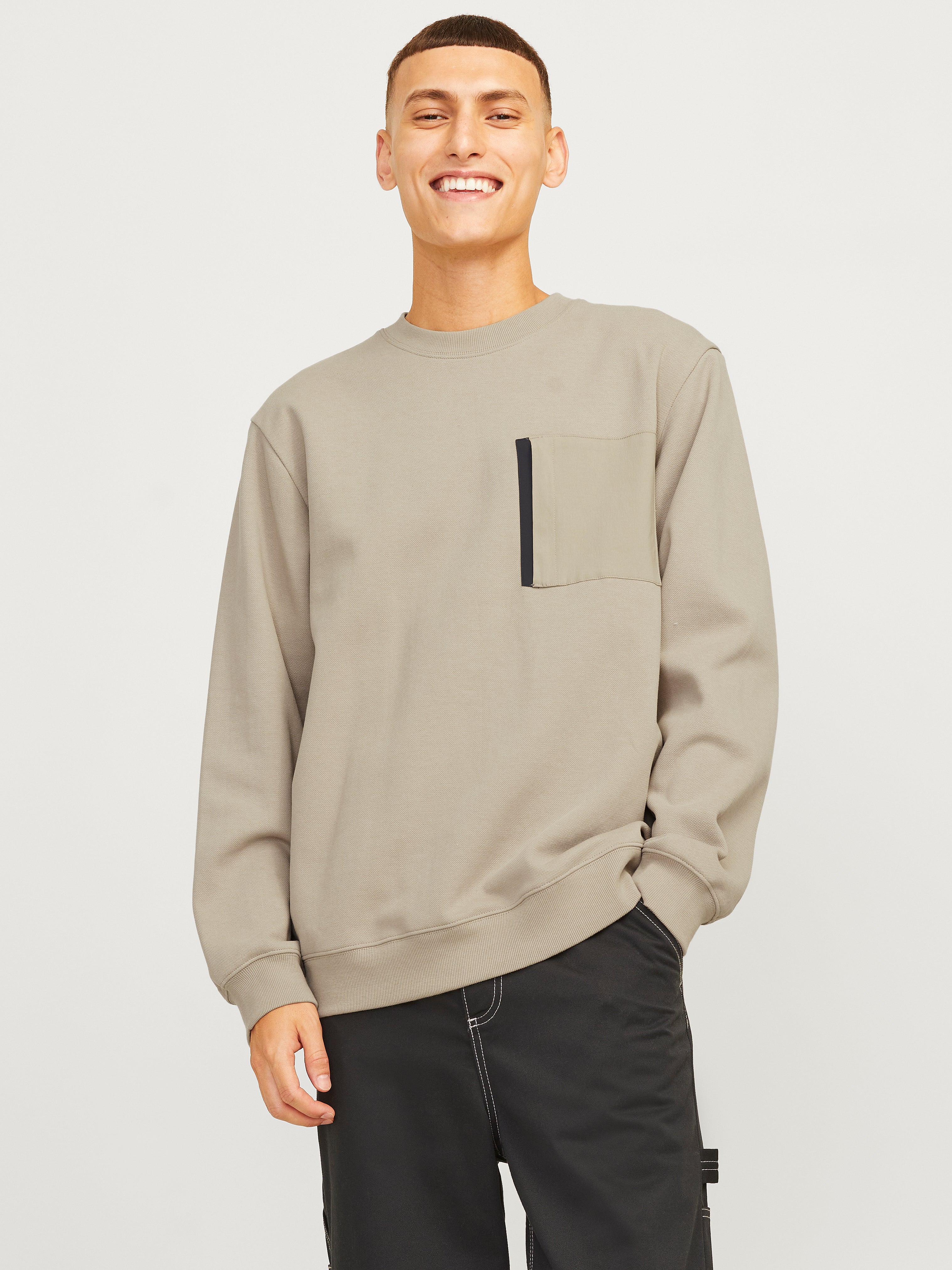 Einfarbig Sweatshirt