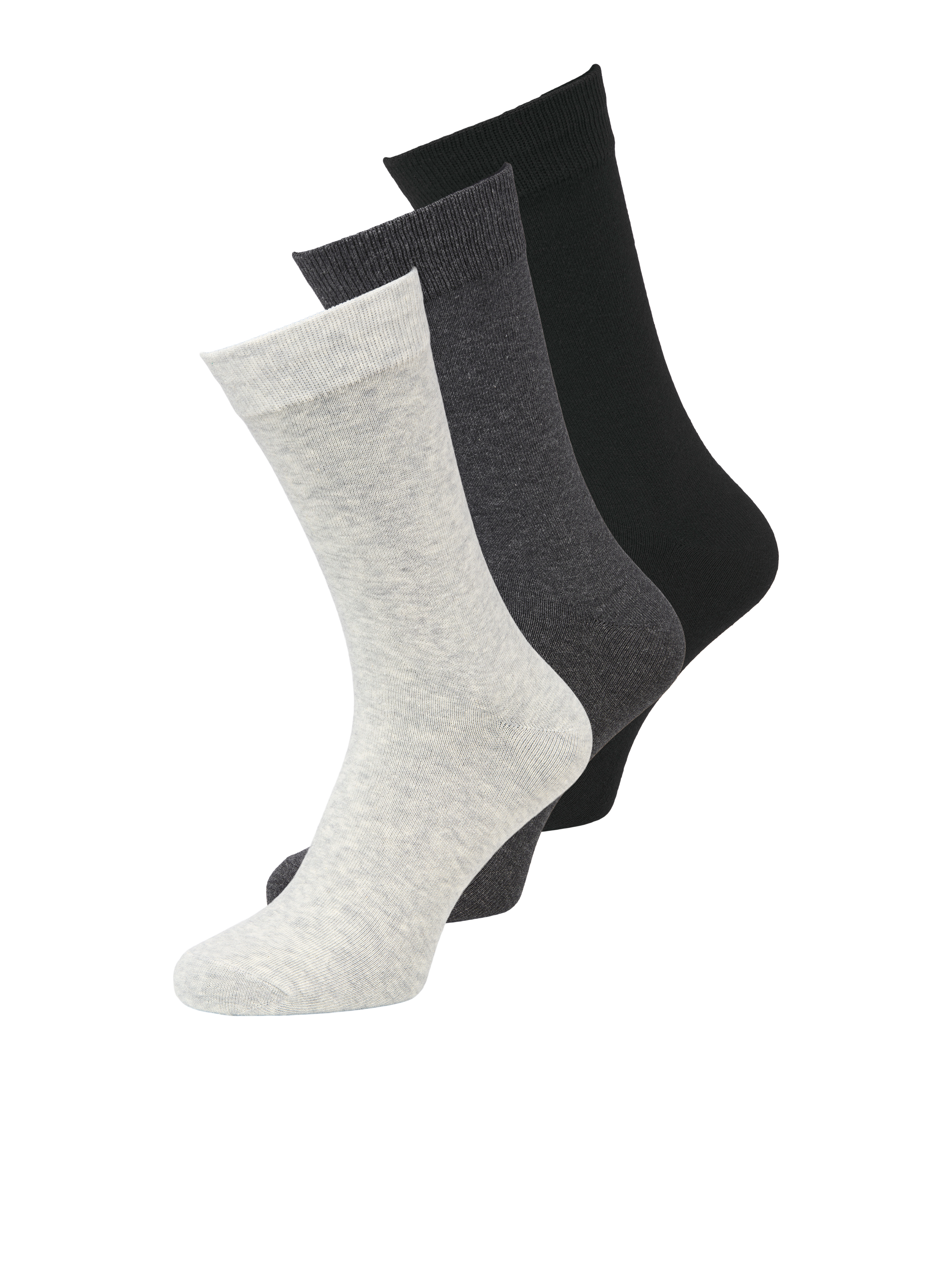Jack & Jones 5 pack ribbed logo socks in white