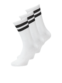 Jack & Jones 3-pack Sok -White - 12260082