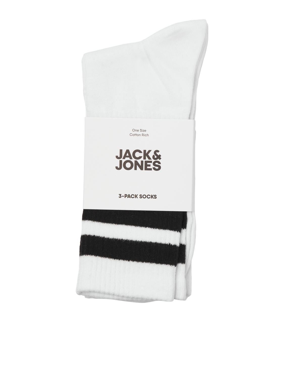 Jack & Jones 3-balení Ponožky -White - 12260082