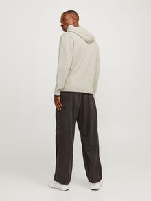 Jack & Jones Vienspalvis Užtrauktukas su gobtuvu -Moonbeam - 12260150
