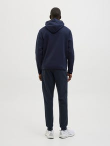Jack & Jones Ensfarvet Hættetrøje med lynlås -Sky Captain - 12260150