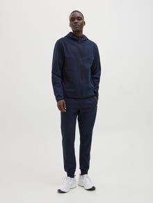 Jack & Jones Ensfarvet Hættetrøje med lynlås -Sky Captain - 12260150