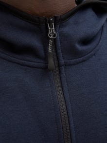 Jack & Jones Plain Zip Hoodie -Sky Captain - 12260150