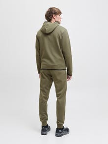 Jack & Jones Plain Zip Hoodie -Grape Leaf - 12260150