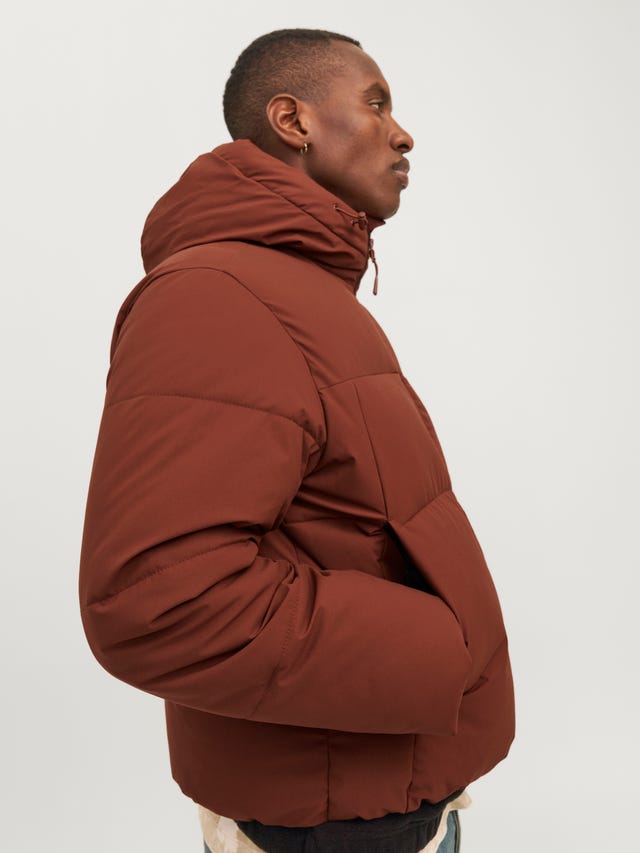 JACK & JONES Jorinwood Hood Puffer Jacket, Chocolate Taart voor heren JACK & JONES Jorinwood Hood Puffer Jacket, Chocolate Taart voor heren