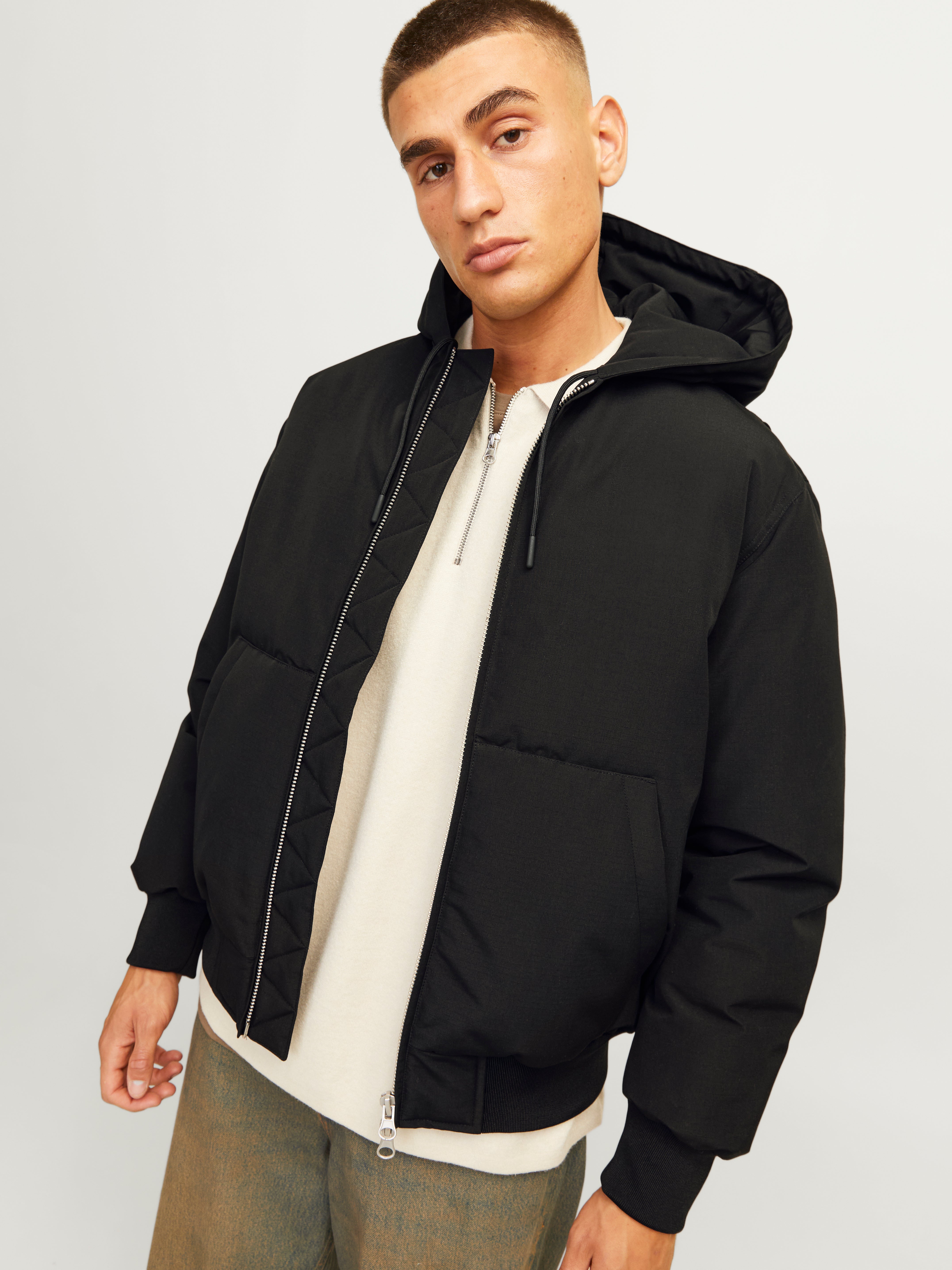 Jack and jones bomber puffer jacket on sale