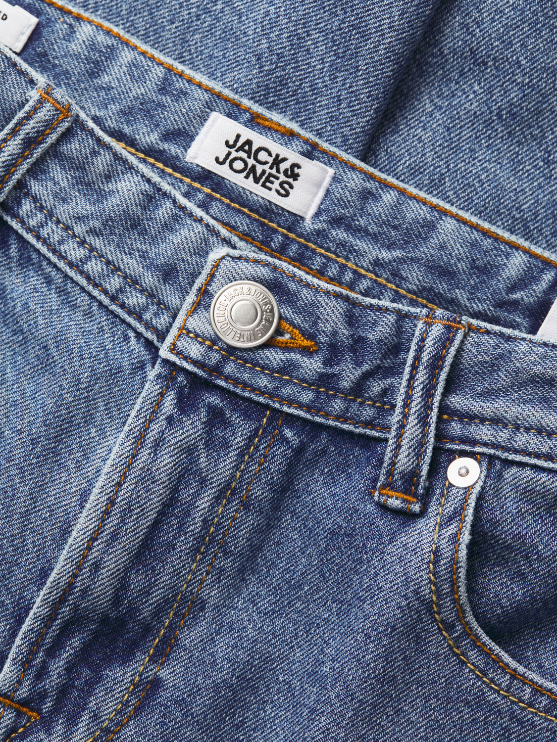 Jack & Jones JJICHRIS JJORIGINAL SQ 735 Relaxed Fit Jeans Mini -Blue Denim - 12260582