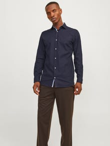 Jack & Jones Priglundantis kirpimas Marškiniai -Night Sky - 12260641