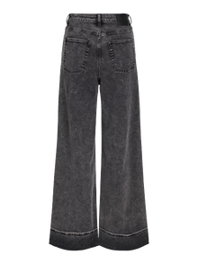 JJXX JXTOKYO WIDE FOLD HW JEANS DNM LN -Grey Denim - 12260688