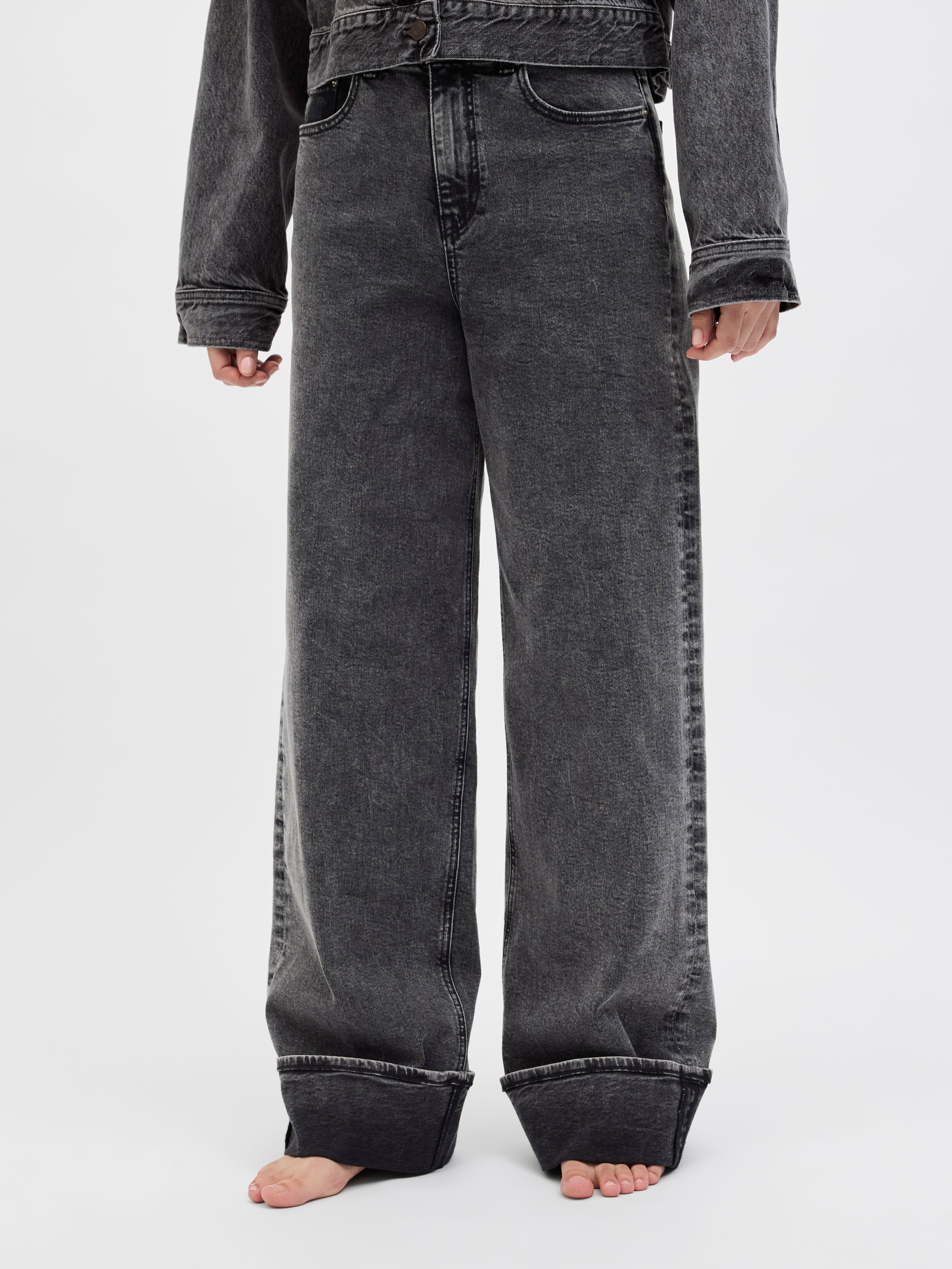 Thumbnail - Jxtokyo Wide Fold Hw Jeans Dnm Ln