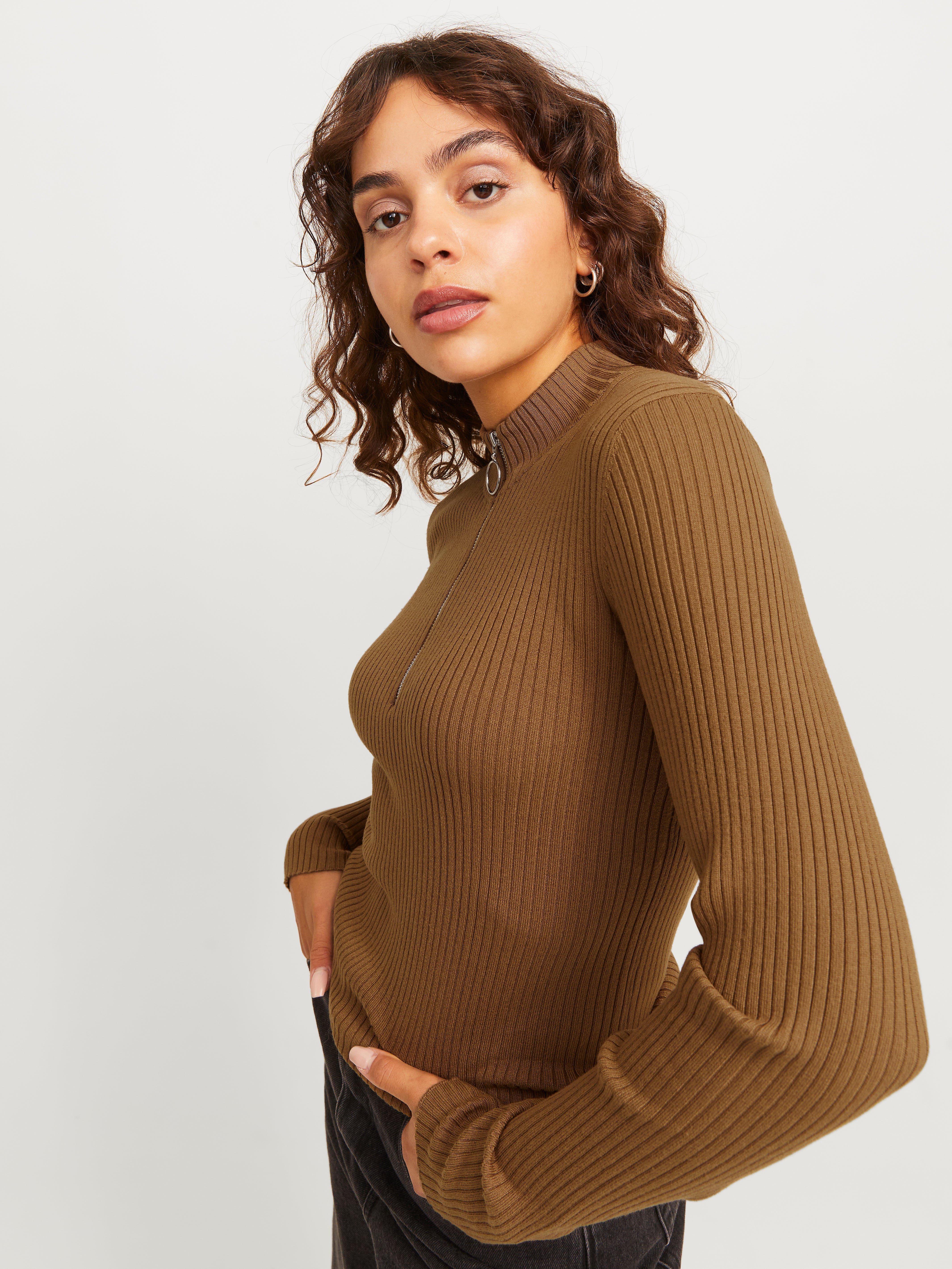 JXZOMA Knitted pullover | Medium Brown | JJXX®