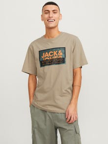 Jack & Jones 3-pakning Trykk O-hals T-skjorte -Navy Blazer - 12260780