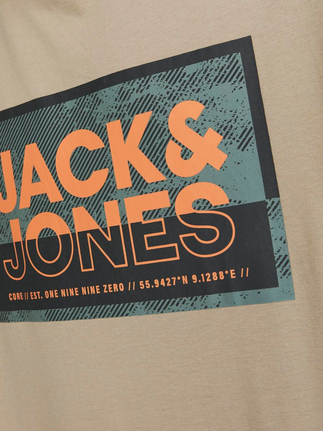 Jack & Jones 3-pakkainen Painettu Pyöreä pääntie T-paita -Navy Blazer - 12260780