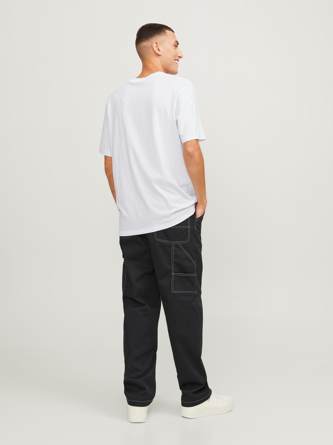 Jack & Jones Paquete de 2 T-shirt Estampar Decote Redondo -Bright White - 12260795