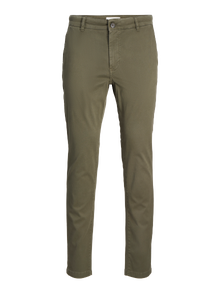 Jack & Jones Priglundantis kirpimas Chino kelnės -Olive Night - 12260904
