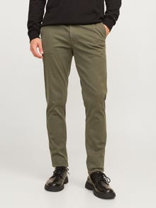 Jack & Jones Priglundantis kirpimas Chino kelnės -Olive Night - 12260904