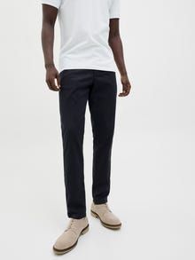 Jack & Jones Slim Fit Mid rise Fold-up hems Chinos -Dark Navy - 12260904