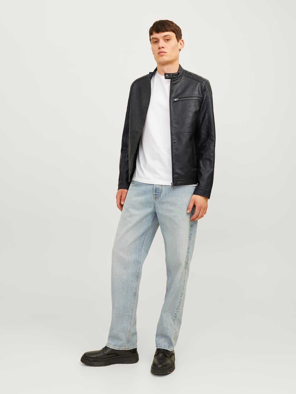 Synthetic leather jacket