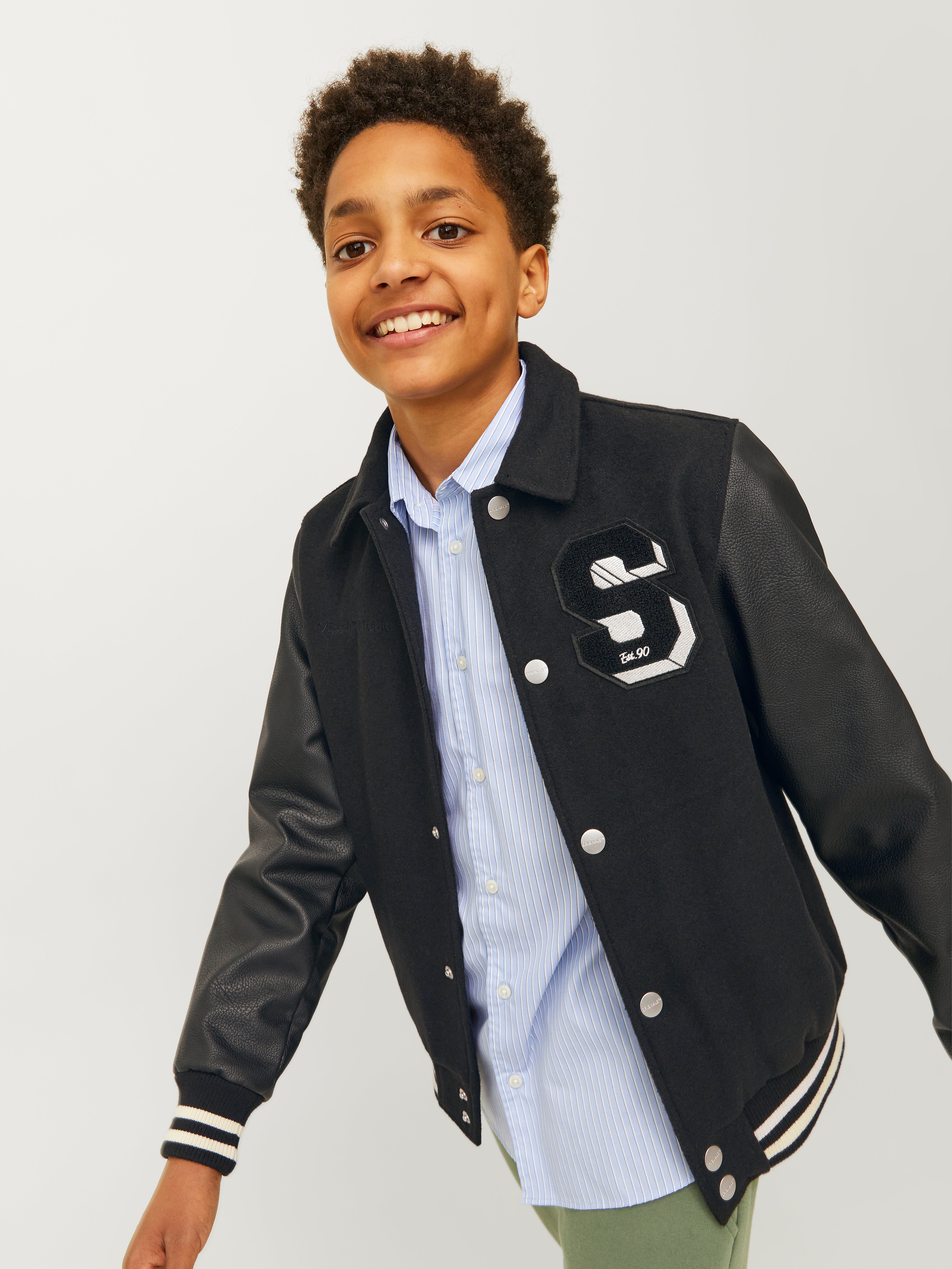 Baseball jacket Junior Black Jack Jones