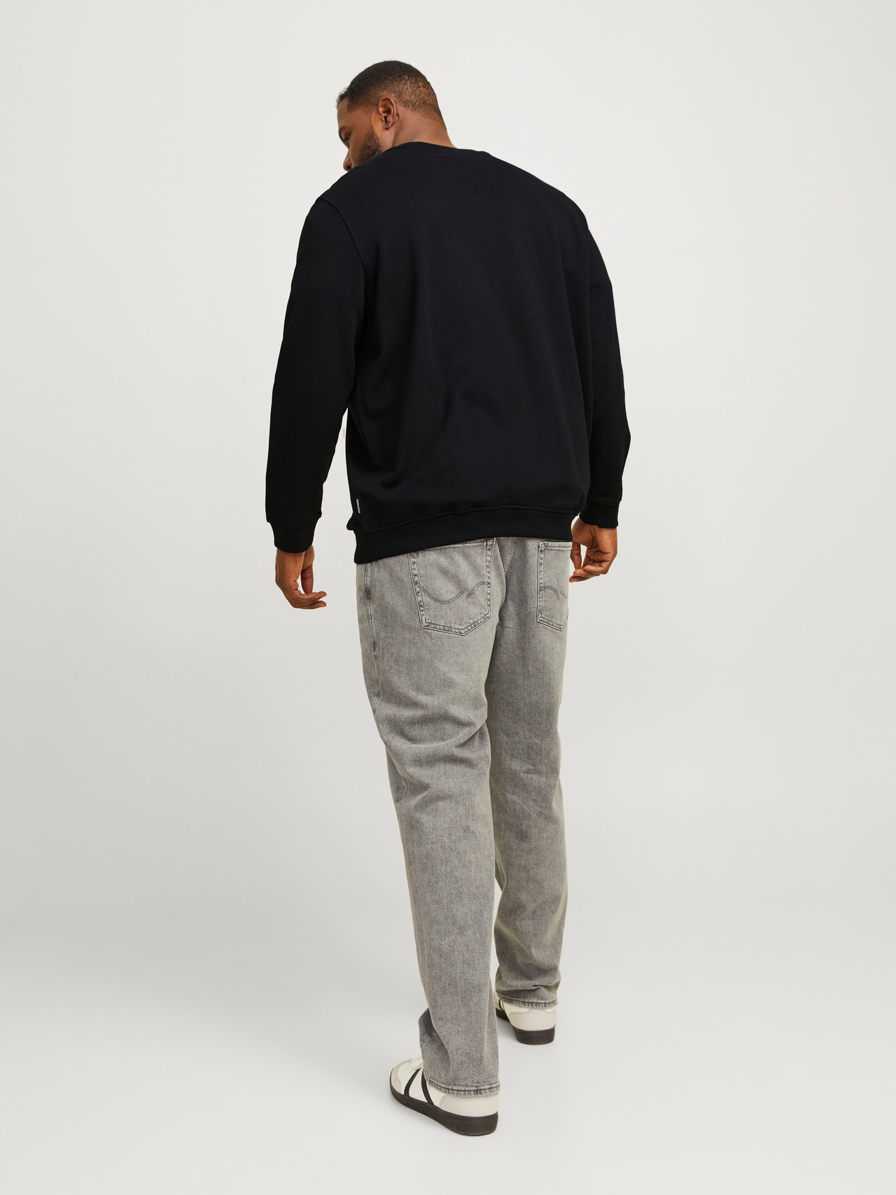 Jack & Jones Plus Size Bedrukt Sweatshirt met ronde hals -Black - 12261380