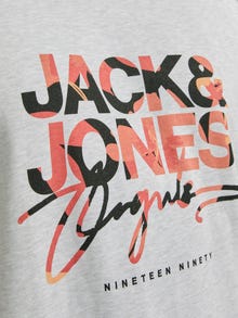Jack & Jones Plus Size Painettu Pyöreäkauluksinen collegepaita -Bright White - 12261380