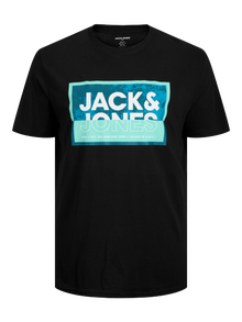 Jack & Jones Plus Size Printed T-shirt -Black - 12261480