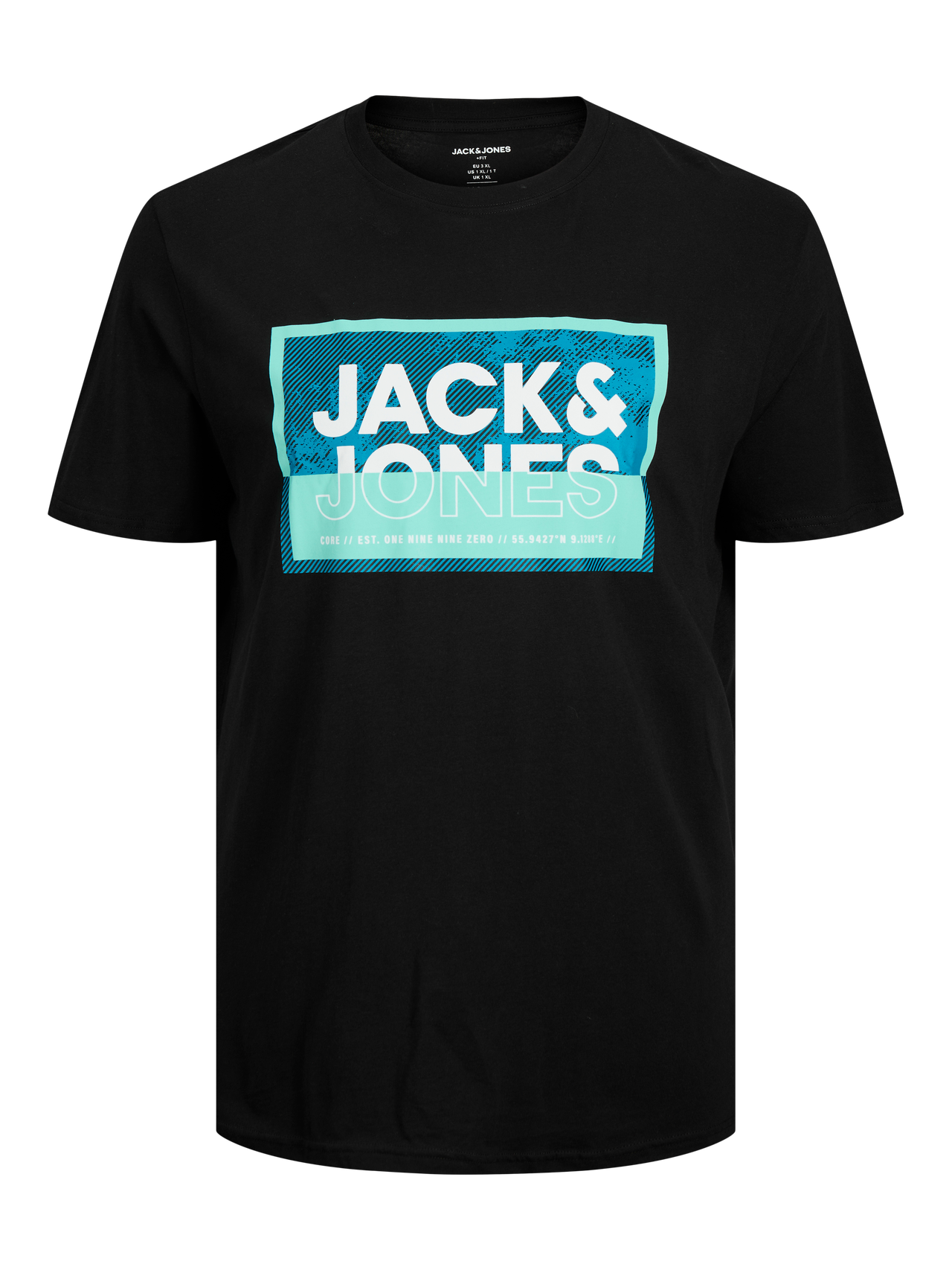 Jack & Jones Plus Size Printed T-shirt -Black - 12261480