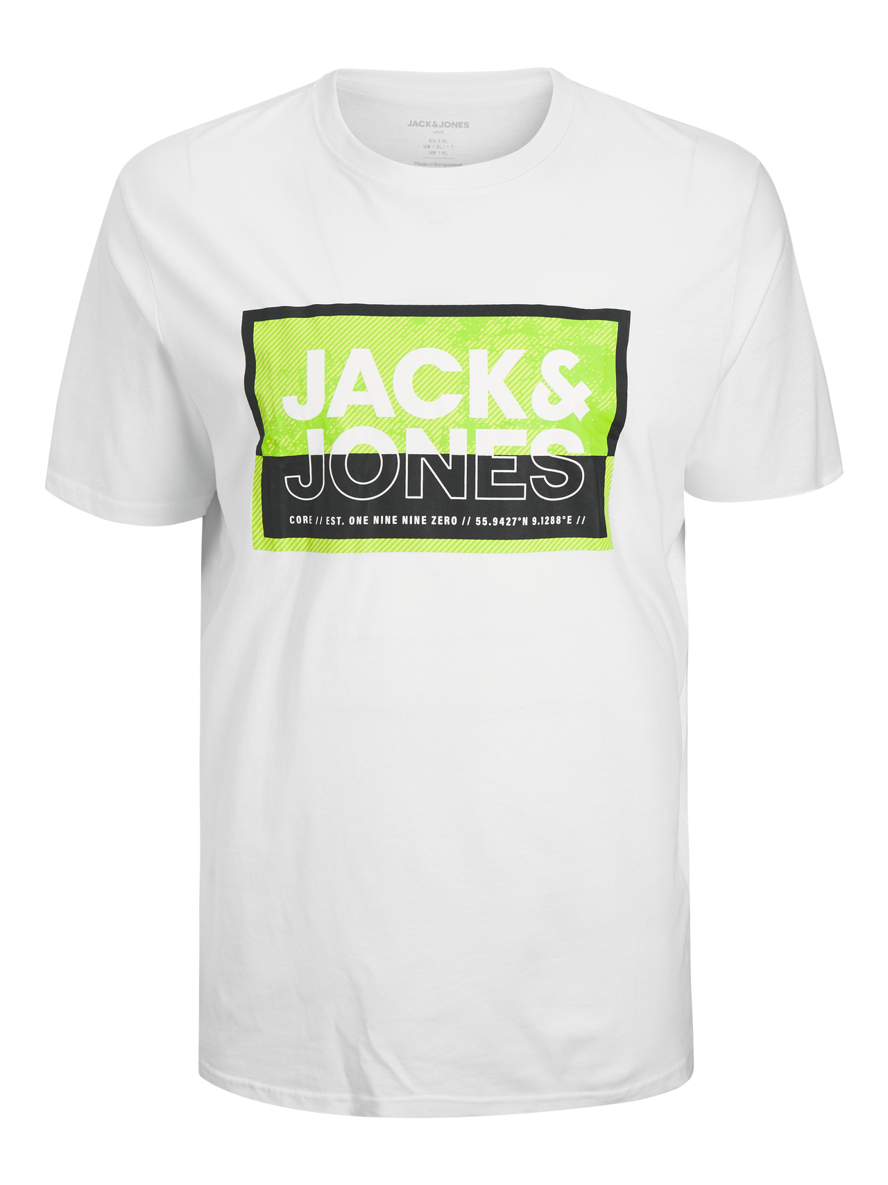 Jack & Jones Plus Size Printed T-shirt -White - 12261480