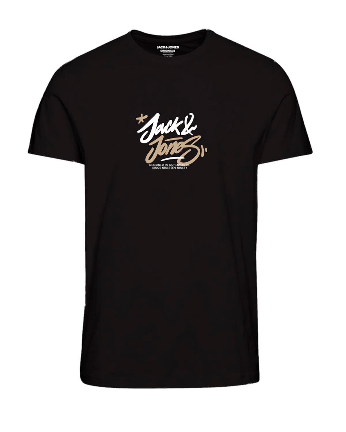 Jack & Jones Plus Size Printed T-shirt -Black - 12261528