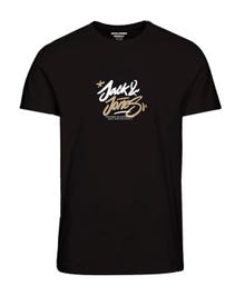 Jack & Jones Plus Size Printed T-shirt -Black - 12261528