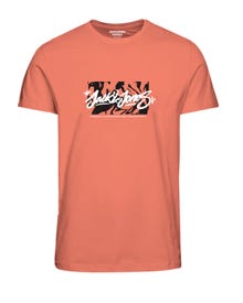Jack & Jones Plus Size Printed T-shirt -Canyon Sunset - 12261528