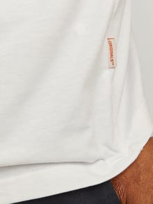 Jack & Jones Plus Size Spausdintas raštas Marškinėliai -Bright White - 12261542