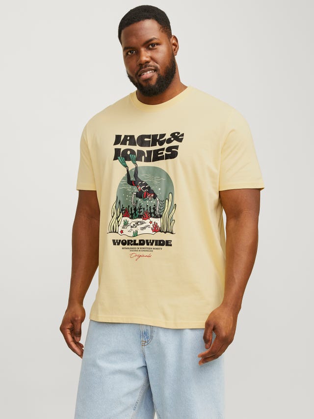 Jack & Jones Plus Size Spausdintas raštas Marškinėliai - 12261542