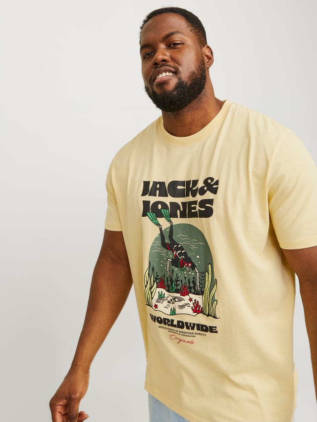 Jack & Jones Plus Size T-shirt Imprimé - 12261542