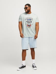Jack & Jones Plus Size T-shirt Estampar -Skylight - 12261542