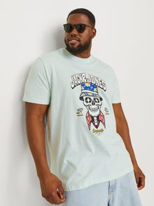 Jack & Jones Plus Size Camiseta Estampado -Skylight - 12261542
