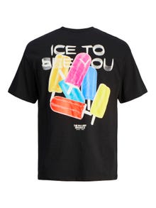 Jack & Jones Plus Size Printed T-shirt -Black - 12261568