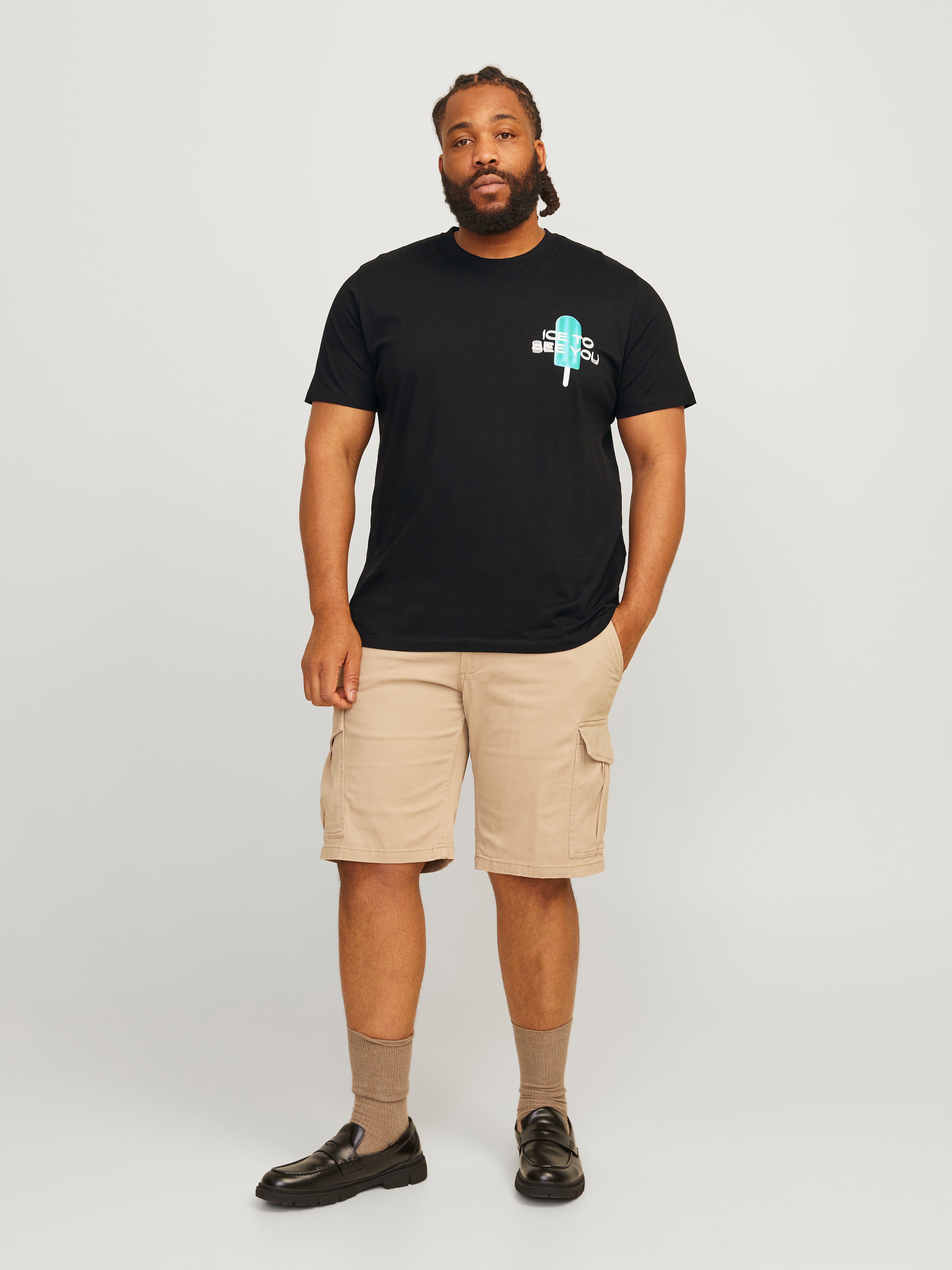 Plus Size Nadruk T-shirt