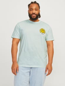 Jack & Jones Plus Size Camiseta Estampado -Skylight - 12261568