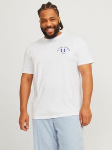 Jack & Jones Plus Size Bedrukt T-shirt -Bright White - 12261568