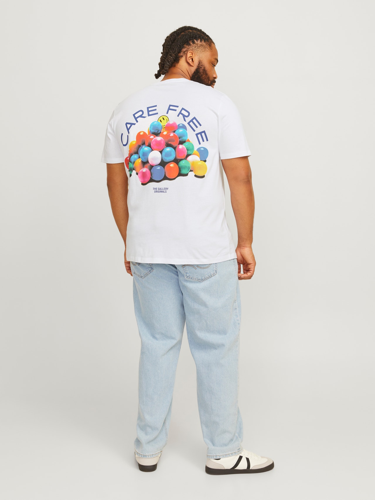 Jack & Jones Plus Size Bedrukt T-shirt -Bright White - 12261568