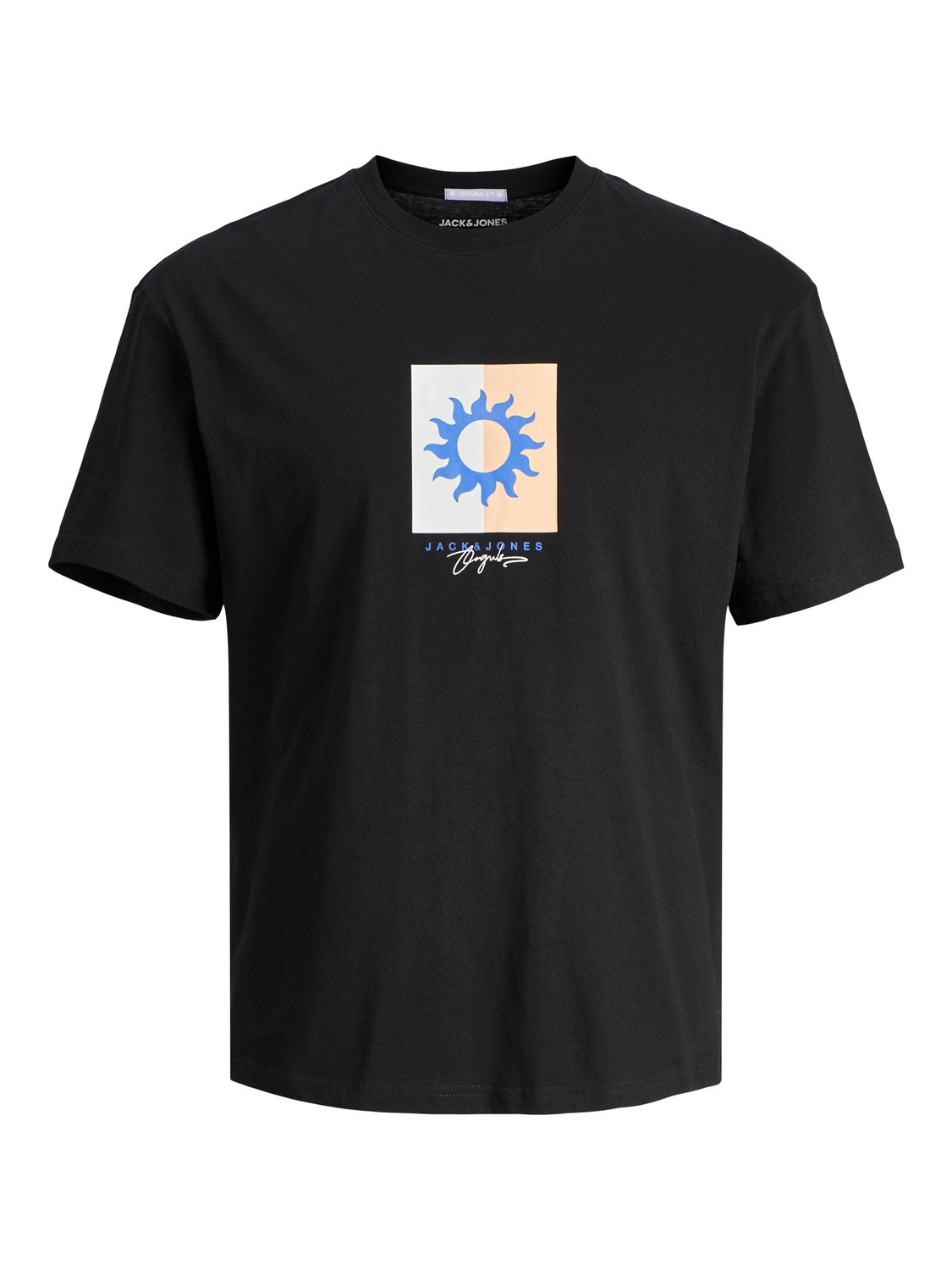 Jack & Jones Plus Size Camiseta Estampado -Black - 12261572