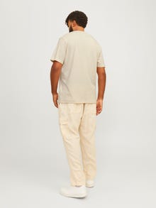 Jack & Jones Plus Size Gedruckt T-shirt -Buttercream - 12261572