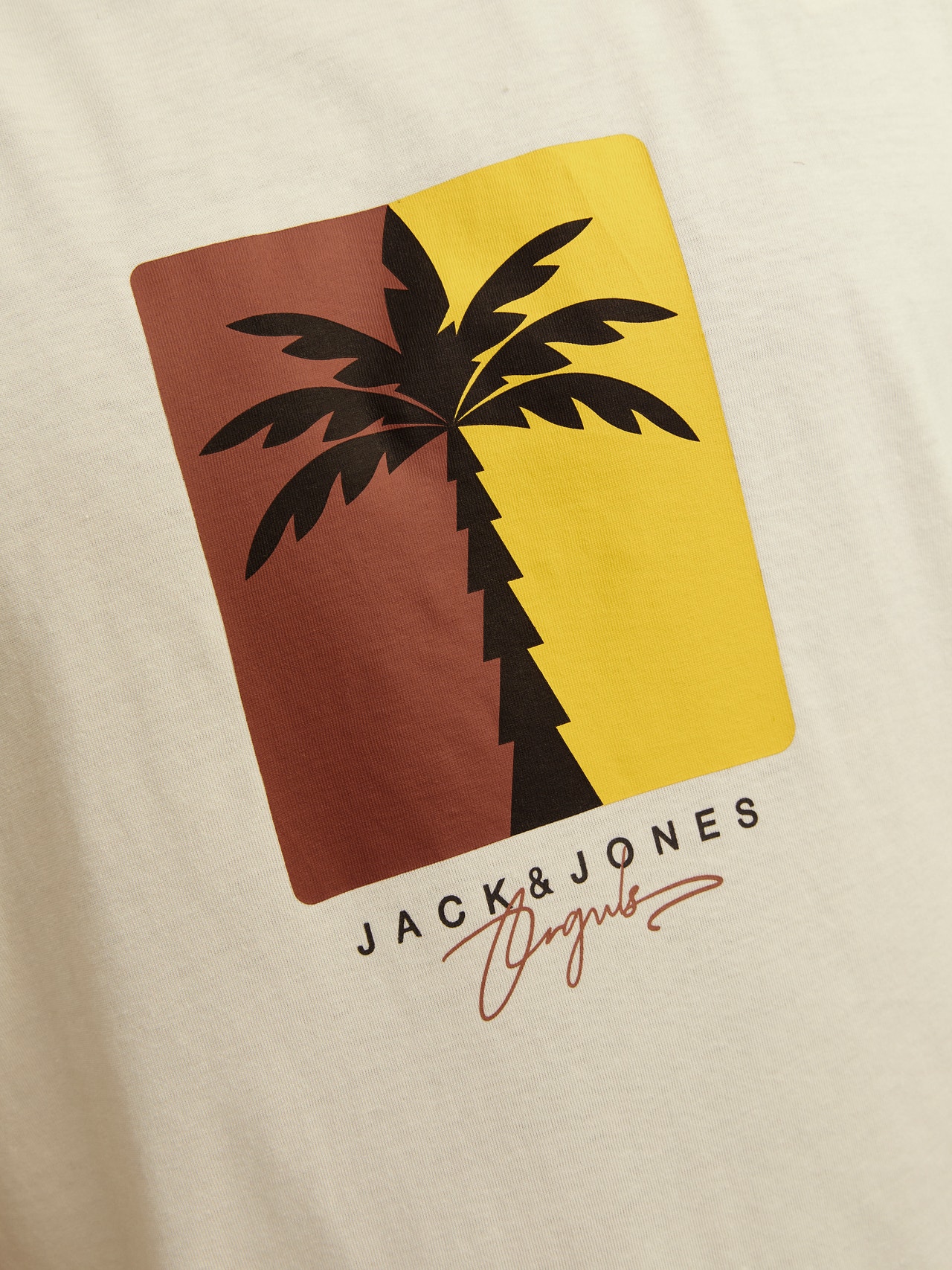 Jack & Jones Plus Size Printed T-shirt -Buttercream - 12261572