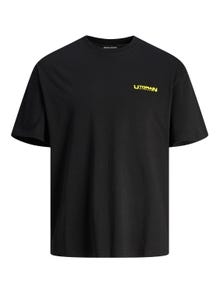 Jack & Jones Plus Size Printed T-shirt -Black - 12261578