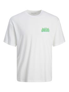 Jack & Jones Plus Size Printed T-shirt -Bright White - 12261578