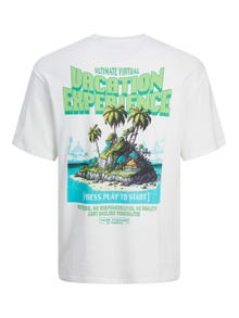 Jack & Jones Plus Size Printed T-shirt -Bright White - 12261578
