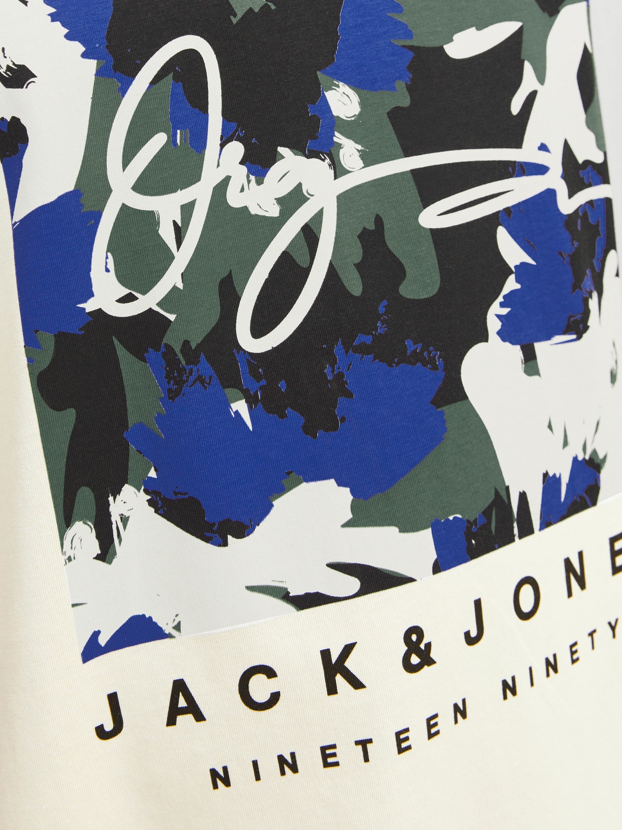 Jack & Jones Plus Size Printed T-shirt -Buttercream - 12261579