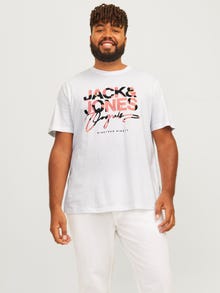 Jack & Jones Plus Size Gedruckt T-shirt -Bright White - 12261579